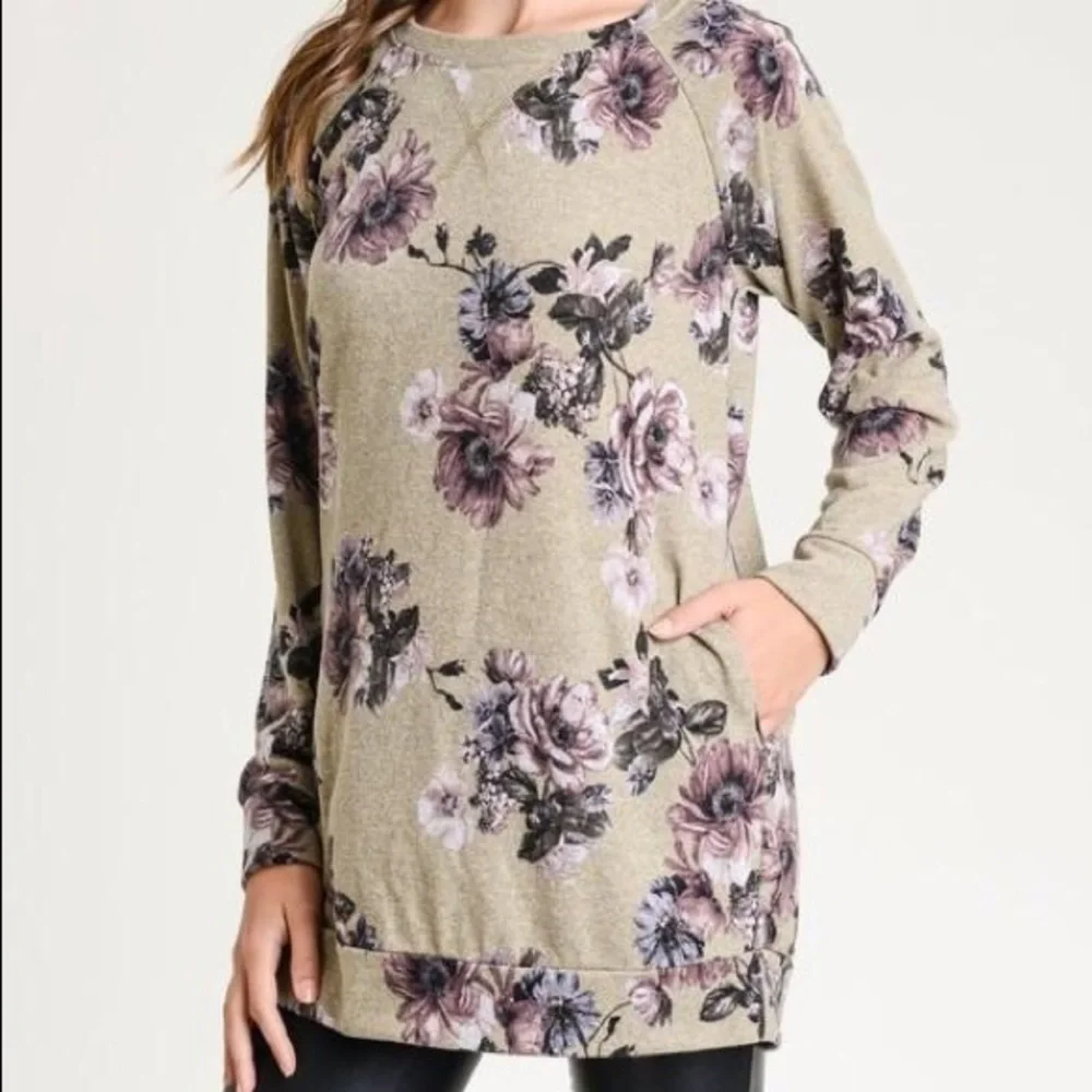 NWT Jodifl April Floral Sweater Tunic- Size 3XL - Picture 7 of 12